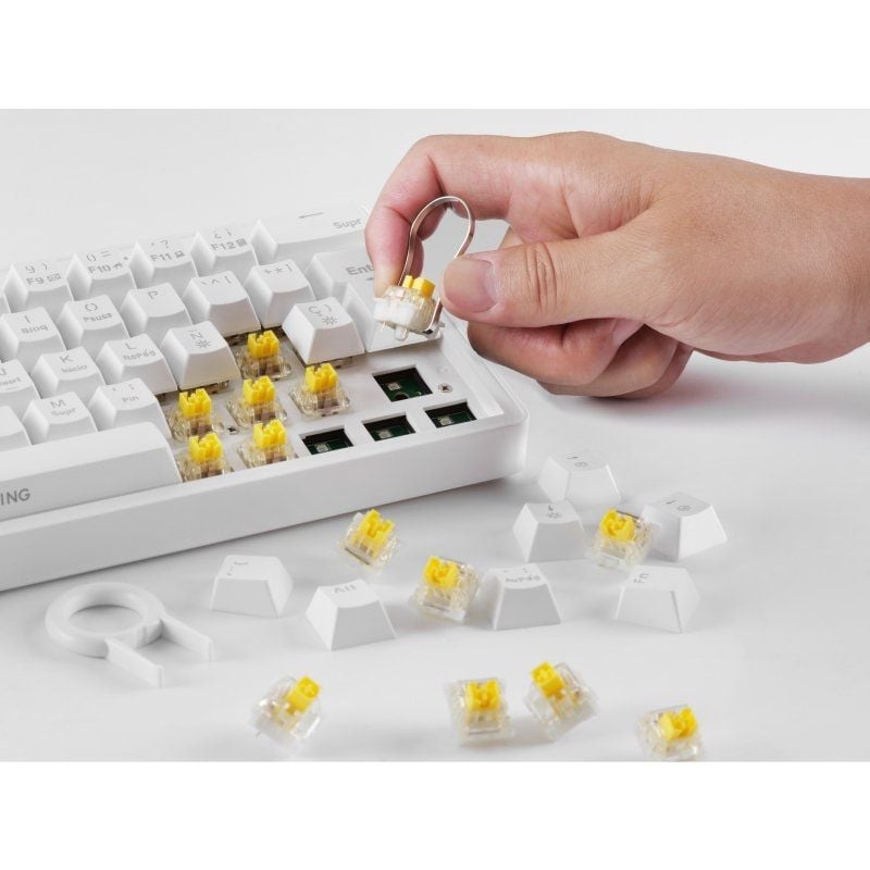 Teclado Mecânico para Jogos Mars Gaming MKMINIPRO / Switch Amarelo / Branco