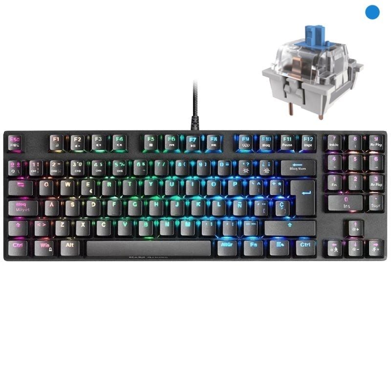 Teclado Mecânico para Jogos Mars Gaming MKREVOPROBES / Switch Blue