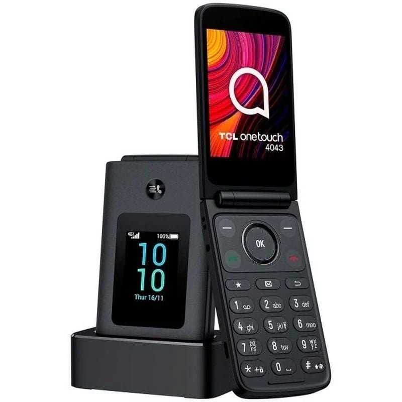 TCL One Touch 4043D Telemóvel Sénior / 4G / Cinzento Escuro