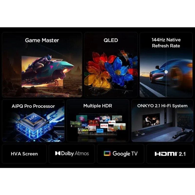 TCL QLED 65P8K TV 65" / Ultra HD 4K / Smart TV / Wifi