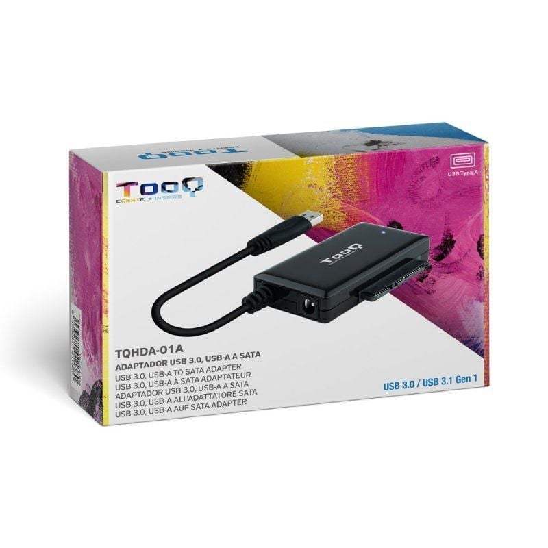 Tooq Tqhda-01a Adaptador de Unidade de Disco Rígido de 2,5" / 3,5" / USB 3.0 Macho - SATA