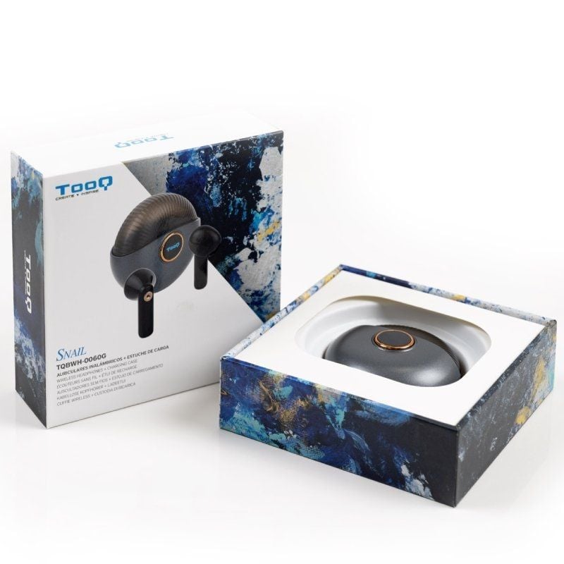 Auscultadores Tooq Snail Bluetooth Tqbwh-0060g com Estojo de Carregamento / 4h de Autonomia / Cinze…