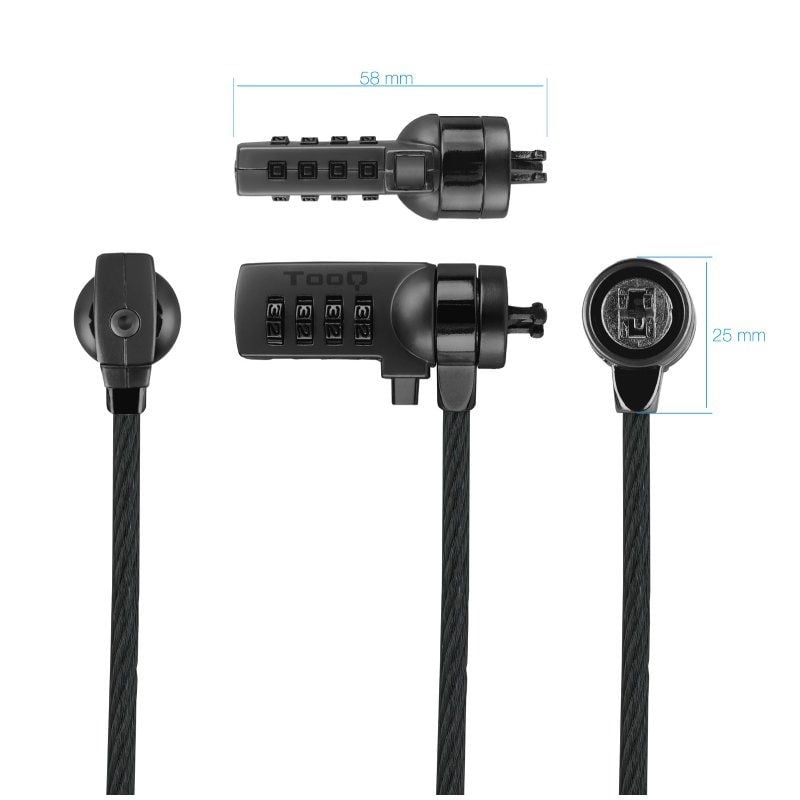Cabo de Segurança para Portátil Tooq Tqclkc0015-g / 1,5m