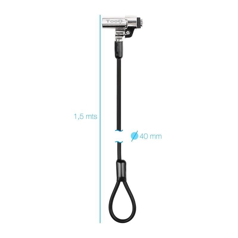 Cabo de Segurança para Computador Portátil NANO Tooq Tqclkc0045-g / 1,5m