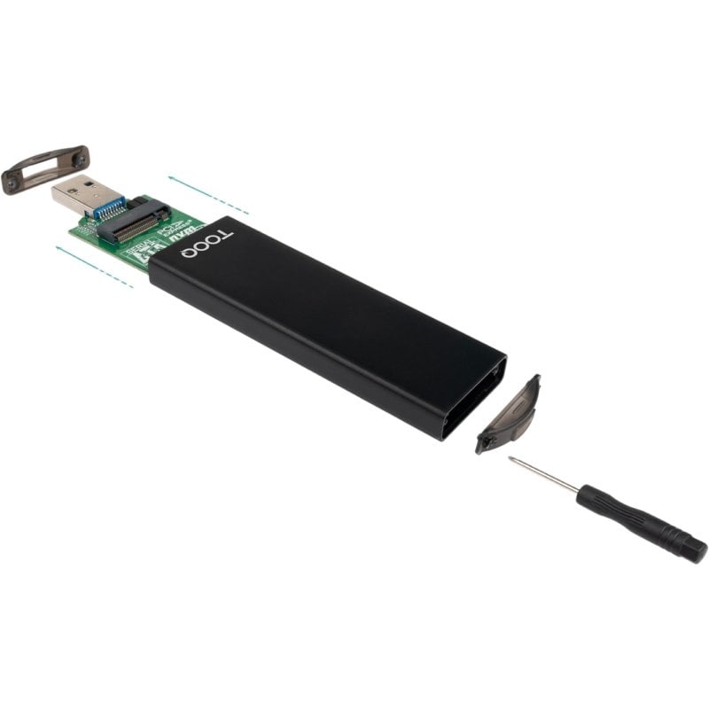 Caixa Externa para Disco SSD M.2 NVME Tooq Tqe-2240b / USB 3.0 / USB Tipo C 3.2 Gen2