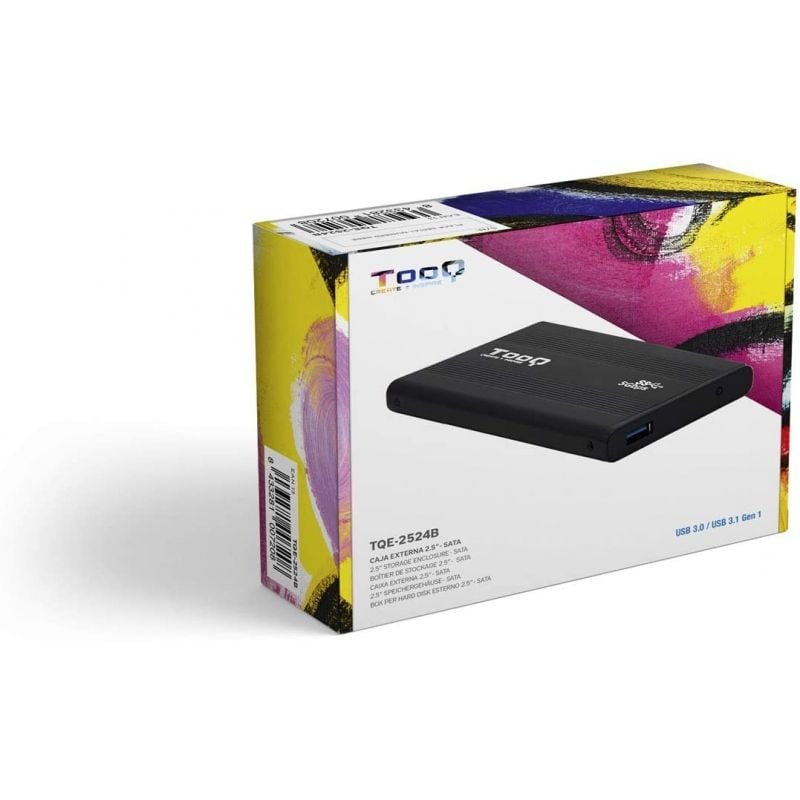 Tooq Tqe-2524b Caixa para Unidade de Disco Rígido Externa de 2,5" / USB 3.1