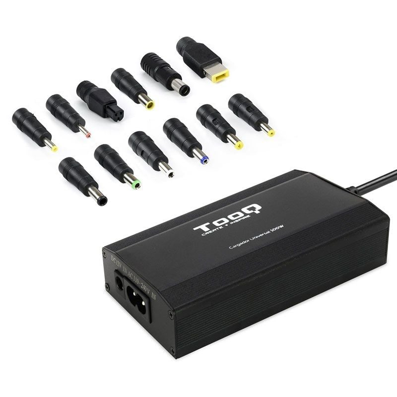 Carregador para Computador Portátil Tooq Tqlc-100bs01m / 100W / Manual / 12 Conectores / Tensão 12-…