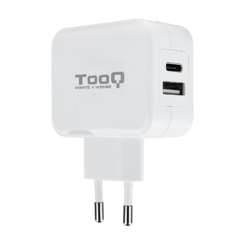 Carregador de Parede Tooq Tqwc-2sc02wt / 1xusb Type-c / 1x USB / 27W