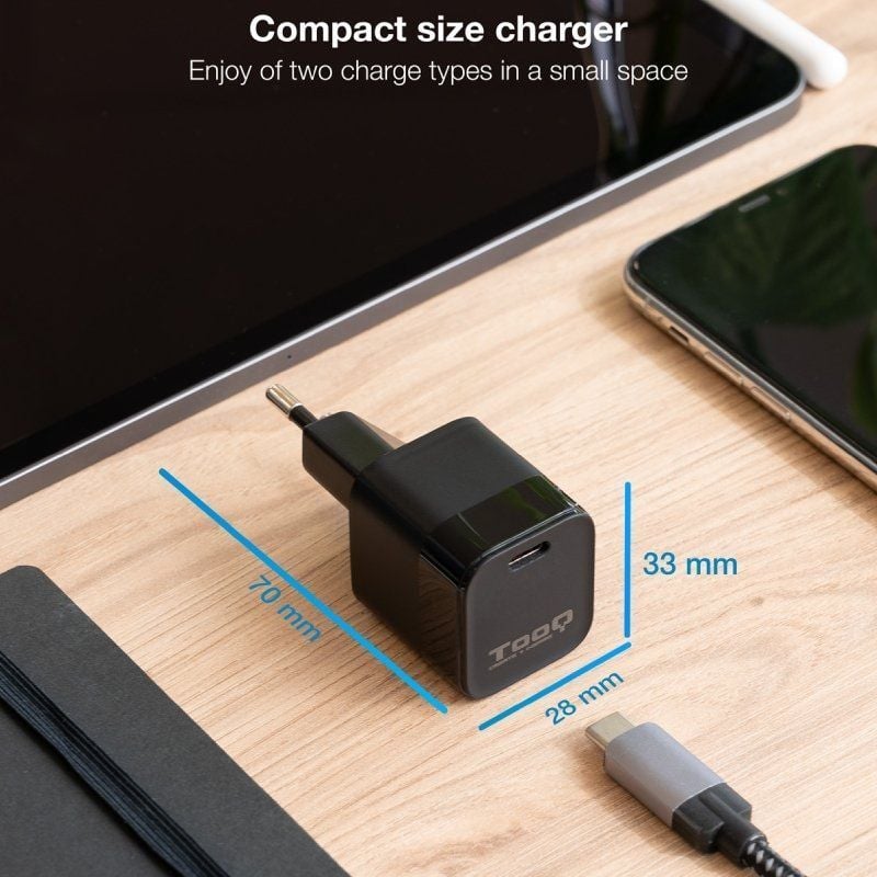 Carregador de Parede Tooq Tqwc-pd20 / 1xusb Type-c / 20W