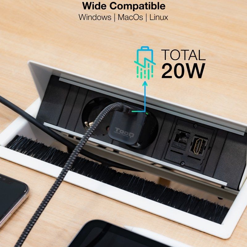 Carregador de Parede Tooq Tqwc-pd20 / 1xusb Type-c / 20W