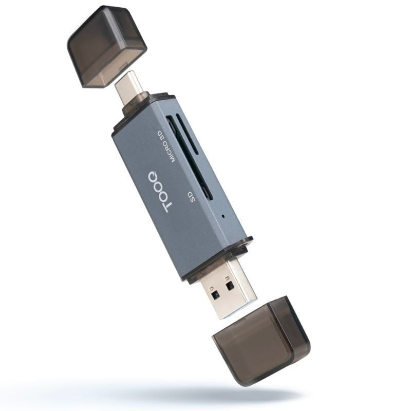 Leitor de Cartões Externo Tooq Tqr-3001g / USB 3.0 e USB Tipo C