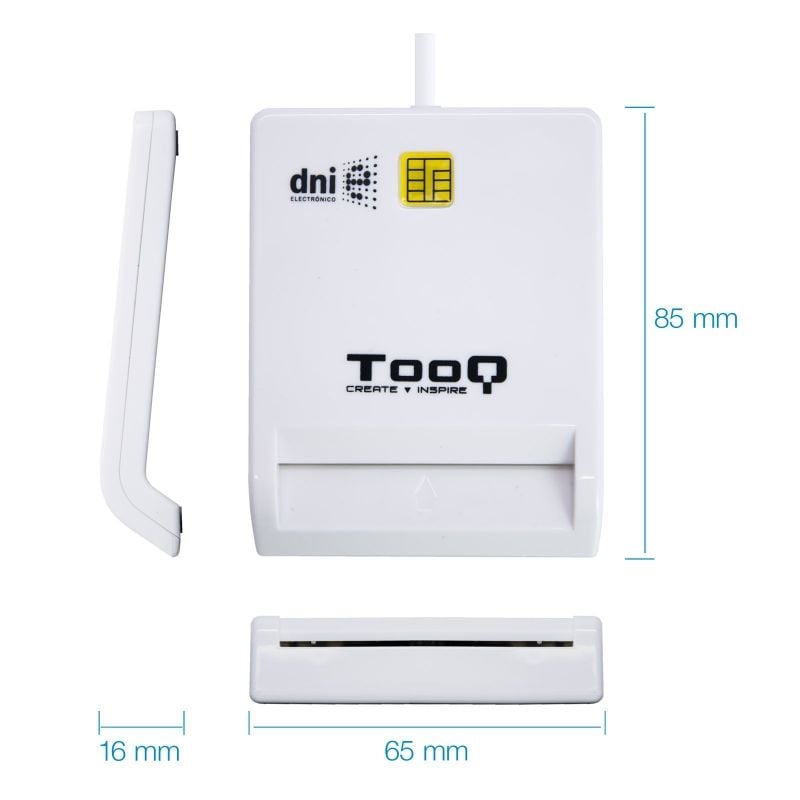 Leitor de Cartão de Cidadão Tooq Tqr-210w / USB 2.0 / Branco