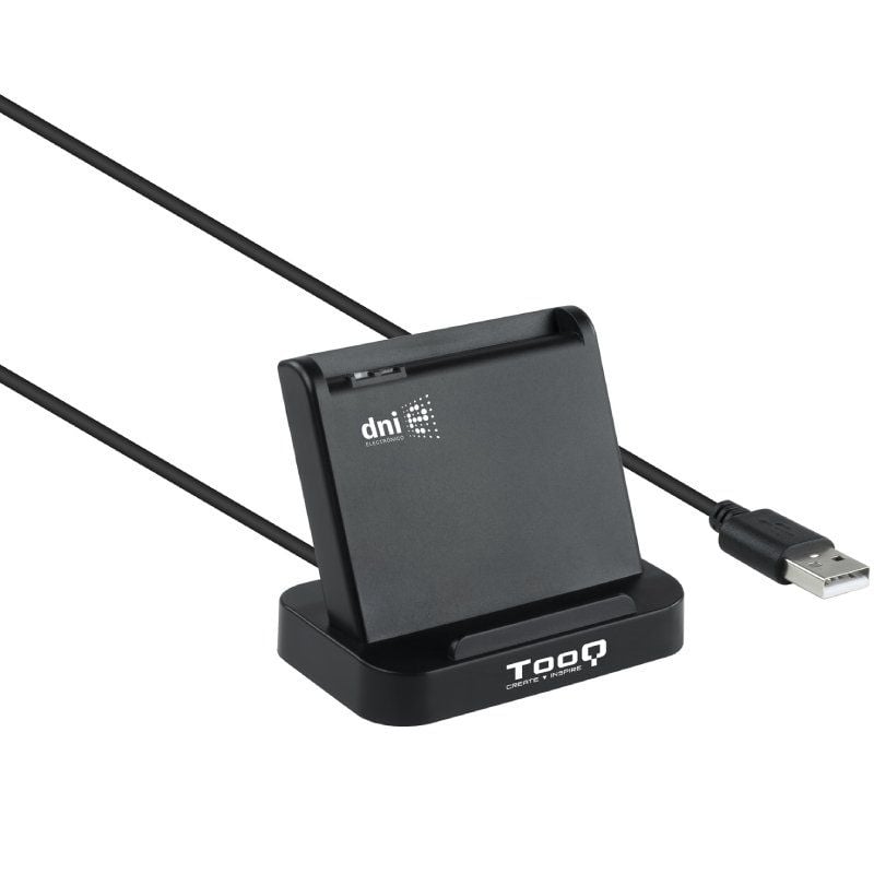 Leitor de Cartão de Cidadão Tooq Tqr-220b / USB 2.0 / Preto
