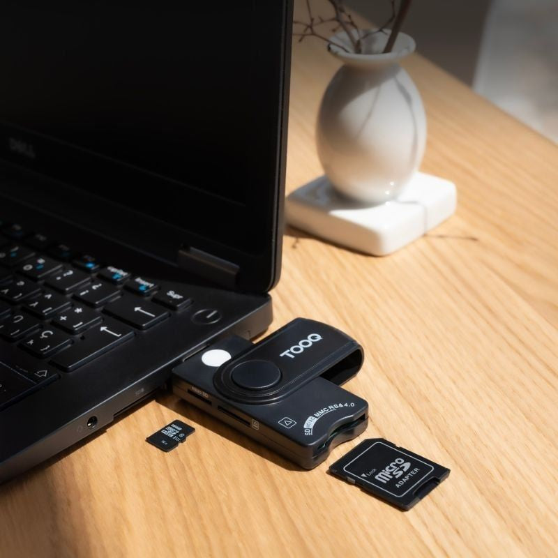 Tooq Tqr-3012b Leitor de Cartões de Identificação, Cartões Inteligentes, SD e Microsd / USB 2.0 / P…