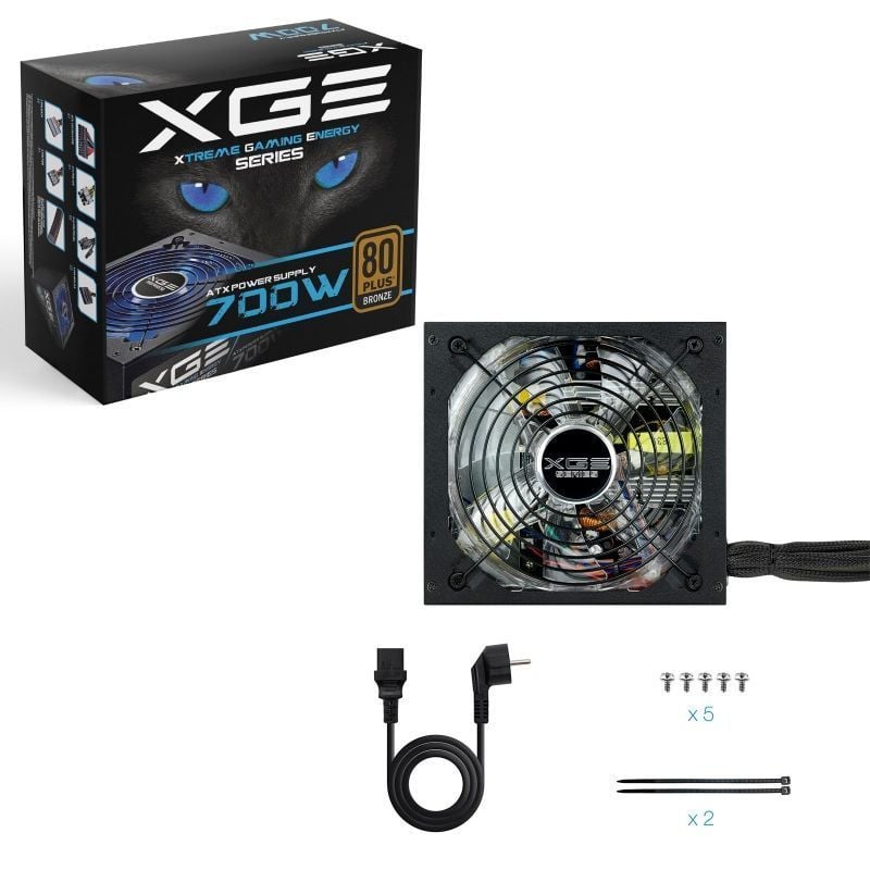 Fonte de Alimentação Tooq Tqxgeii-700sap / 700W / Ventilador de 14cm / 80 Plus Bronze