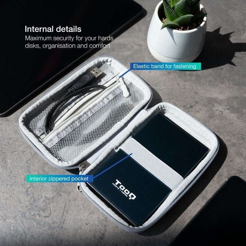 Tooq Tqbc-e2503g Caixa de Disco Externa de 2,5" / Cinza