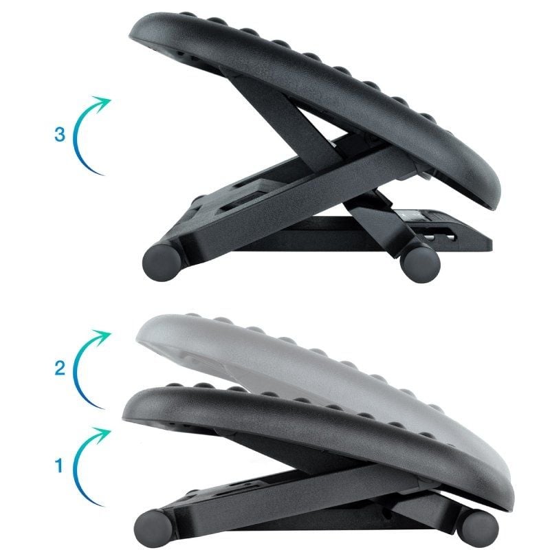 Apoio de Pés Ajustável / Inclinável Tooq Tqfr0603-b / 460 X 340 Mm
