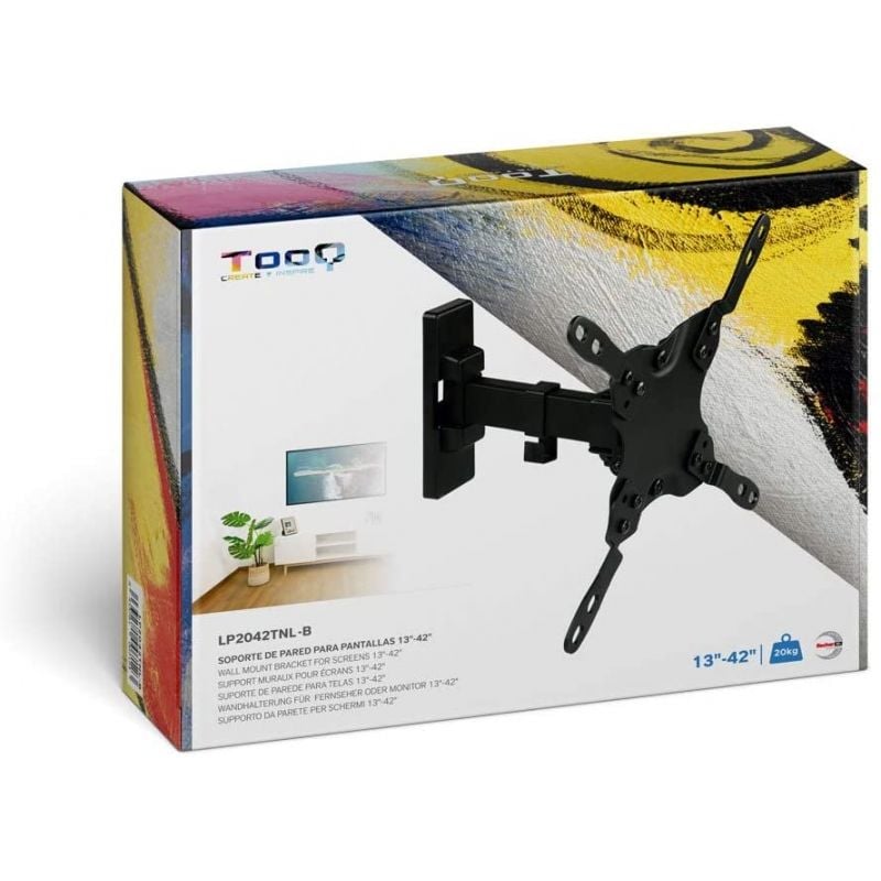 Tooq Lp2042tnl-b Suporte de Parede Giratório / Inclinado / Nivelado para TV 13-42" / Até 20kg