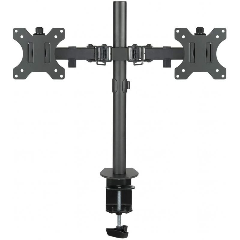 Suporte de Mesa Tooq Db1232tn-b para 2 Monitores / Giratório / Inclinável / Até 8kg