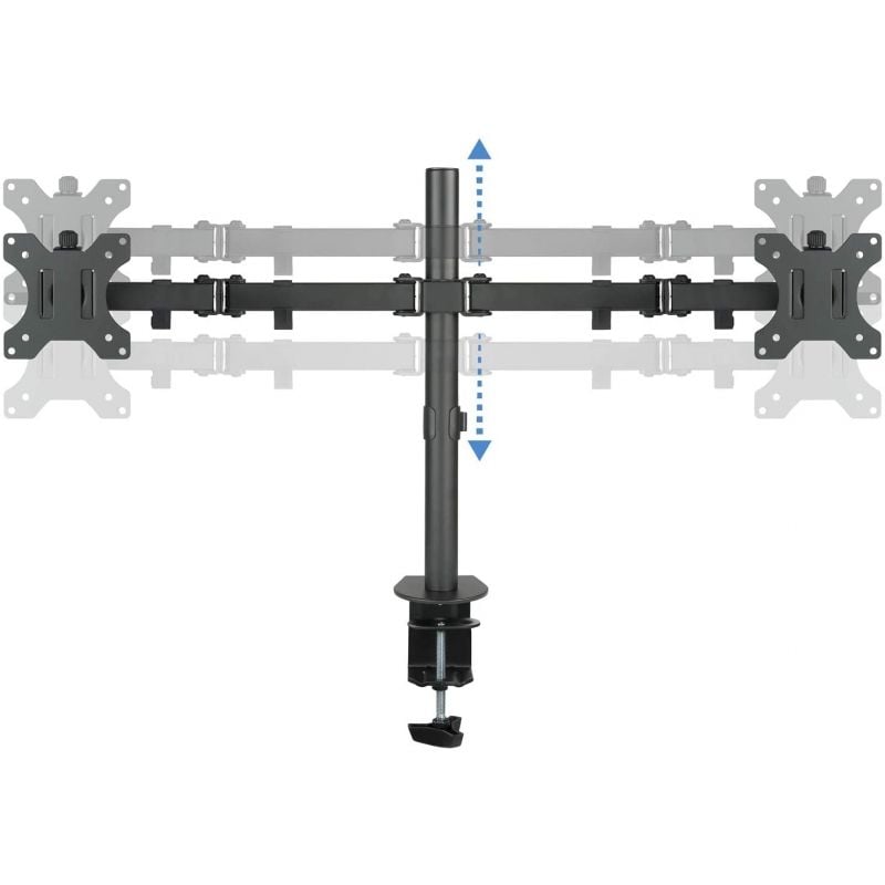 Suporte de Mesa Tooq Db1232tn-b para 2 Monitores / Giratório / Inclinável / Até 8kg