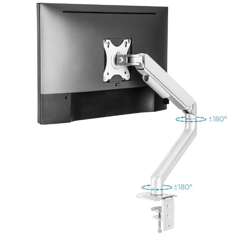Tooq Db4032tnr-w Suporte de Mesa para Monitor / Giratório / Inclinado / Até 9kg