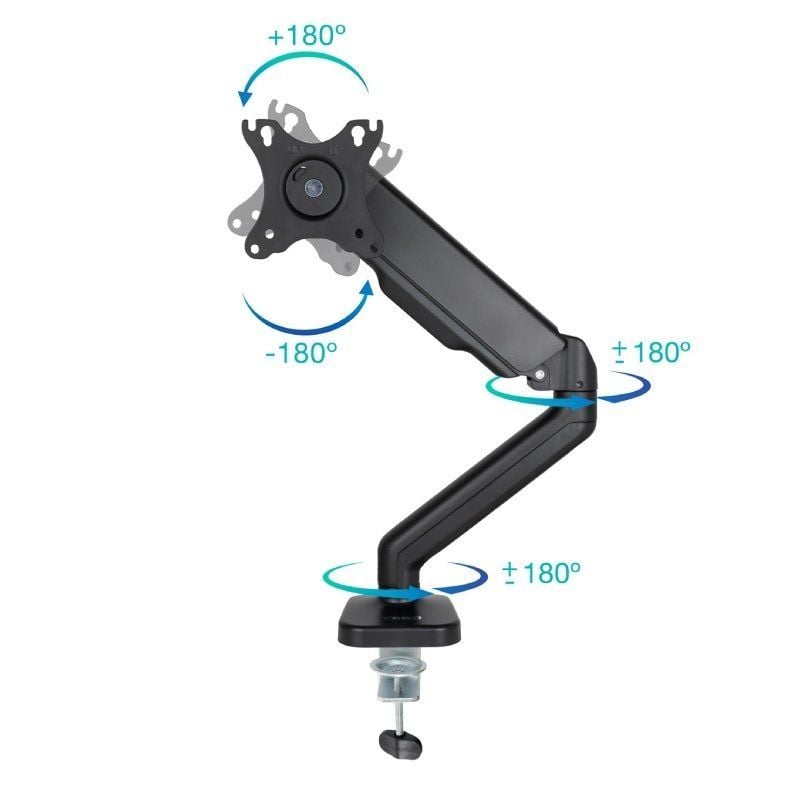 Tooq Db5032tnr-b Suporte de Mesa para Monitor / Giratório / Inclinado / Até 9kg