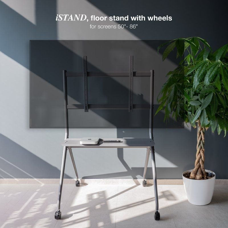 Tooq Fs20205m-b Suporte de Chão com Rodízios para TV 50-86" / Até 120kg