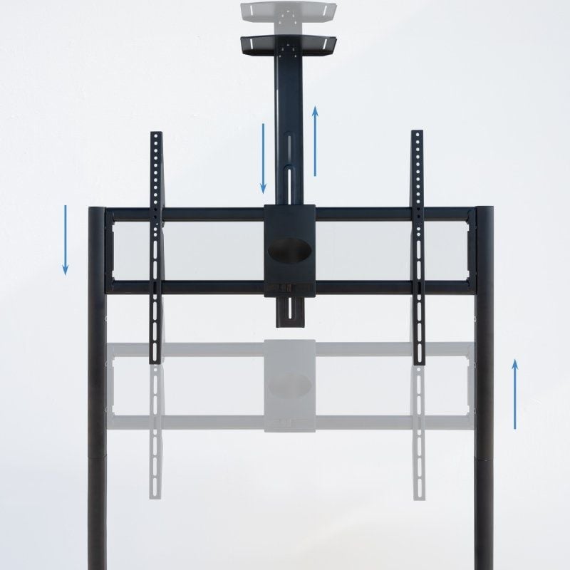 Suporte de Chão Tooq Fs20208m-b com Rodízios para Televisores de 55-100" / Até 120kg