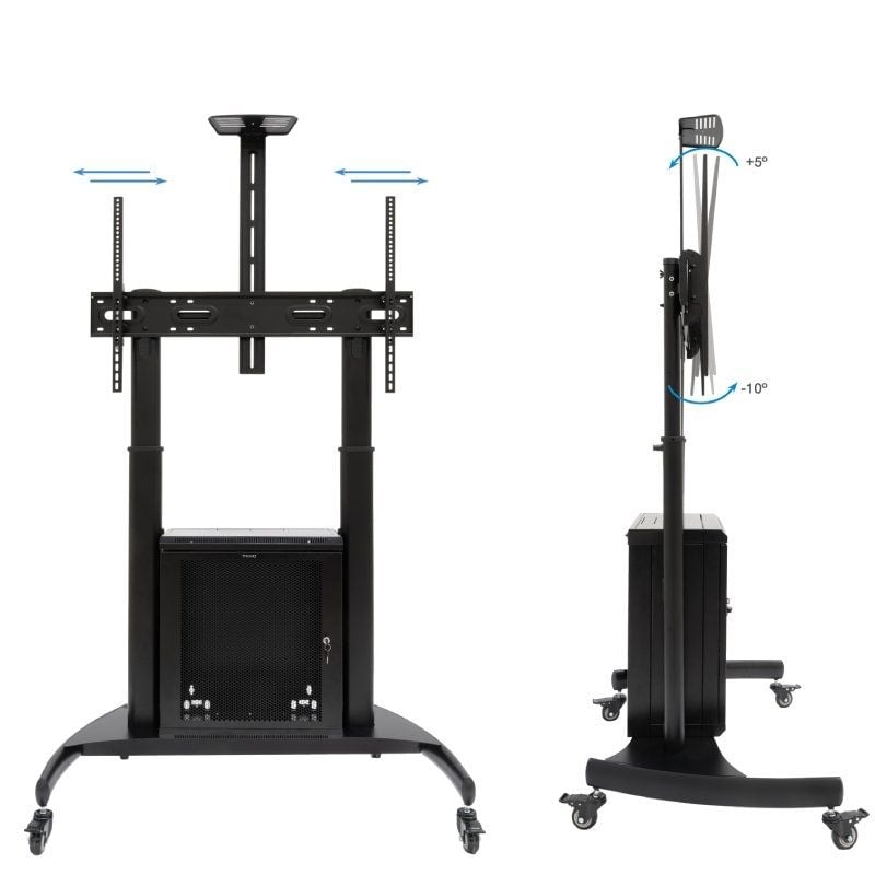 Tooq Narnia Fs20500m-b Suporte de Chão Inclinável com Rodízios para TV 60-100" / Até 100kg