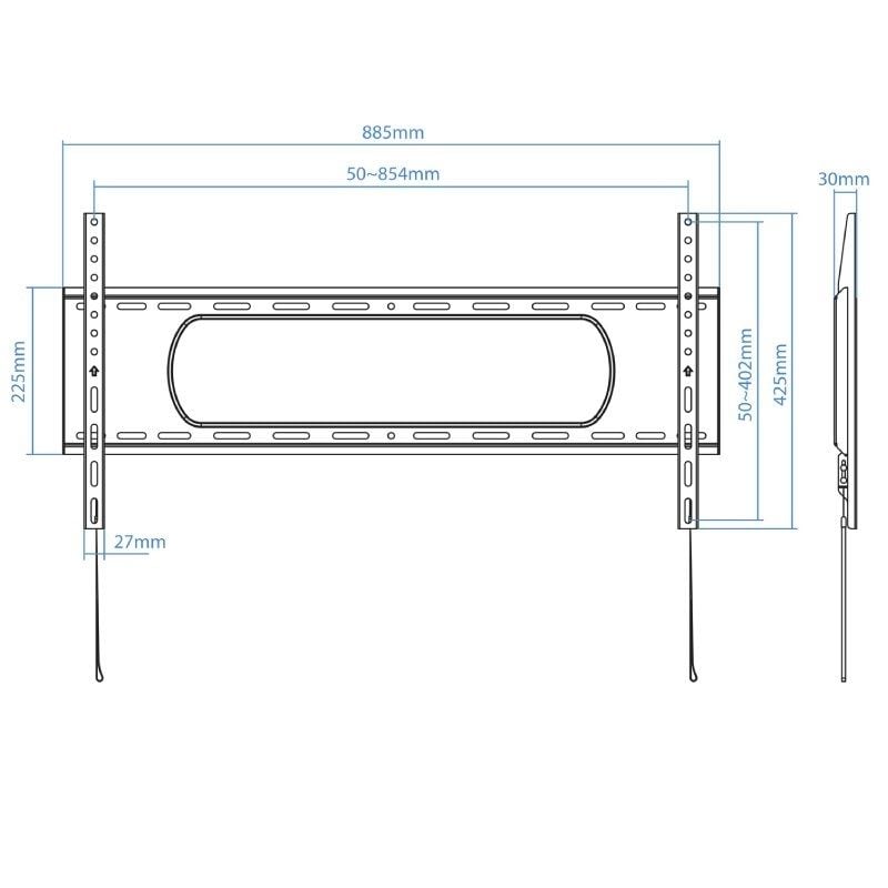 Suporte de Montagem Na Parede Tooq Lp1090f-b para Televisores de 43-90" / Até 80kg