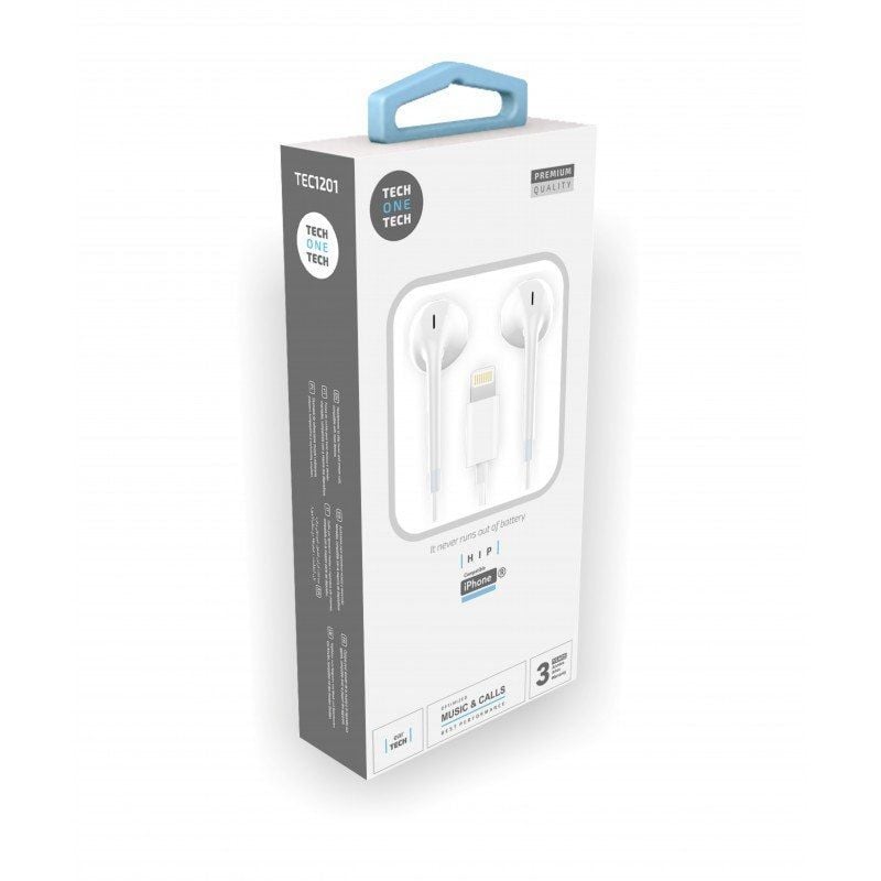 Tech One Tech Eartech TEC1203 Displays para Auscultadores / com Microfone / Lightning / Inclui 10 A…