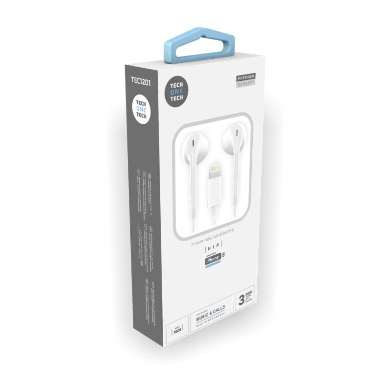 Tech One Tech Eartech HIP TEC1201 Auscultadores Intra-auriculares / com Microfone / Lightning / Bra…