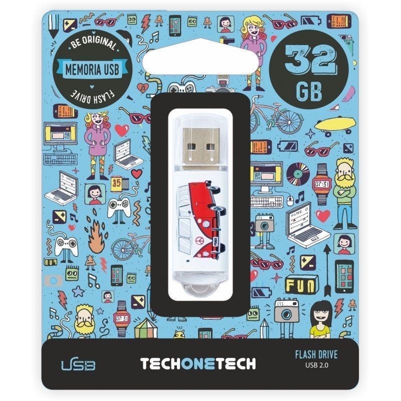 Unidade Flash Tech One Tech Camper Van-van USB 2.0 32GB USB 2.0