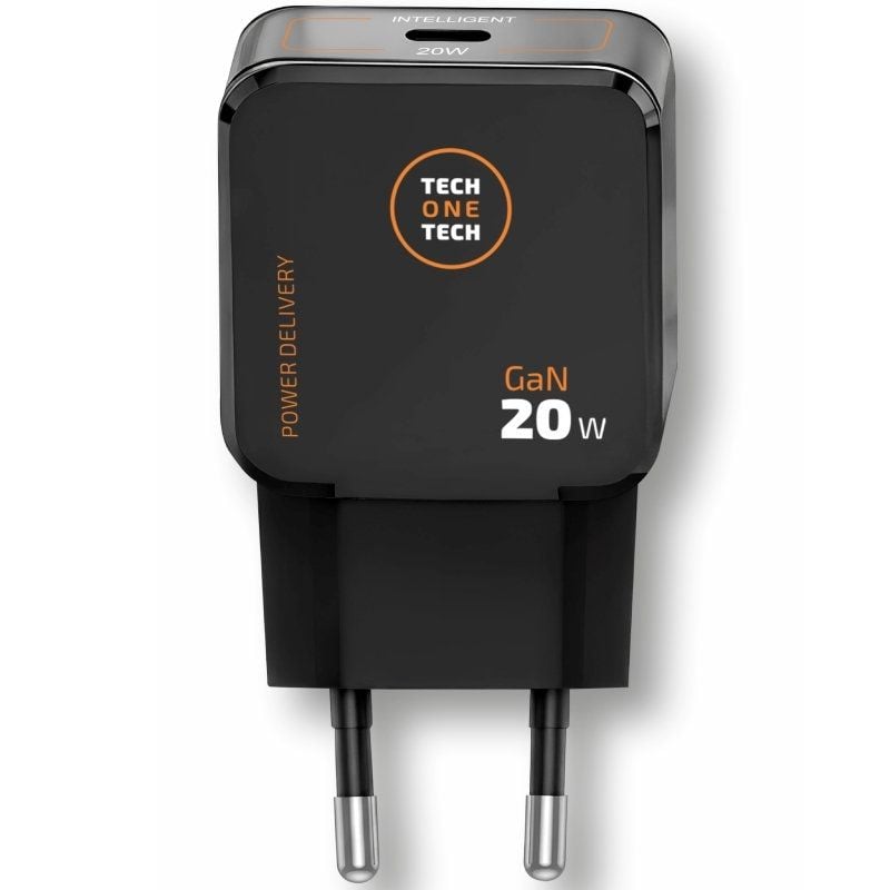 Carregador de Parede Gan Tech One Tech TEC2223 / 1xusb Type-c + Cabo USB Type-c / 20W / Preto