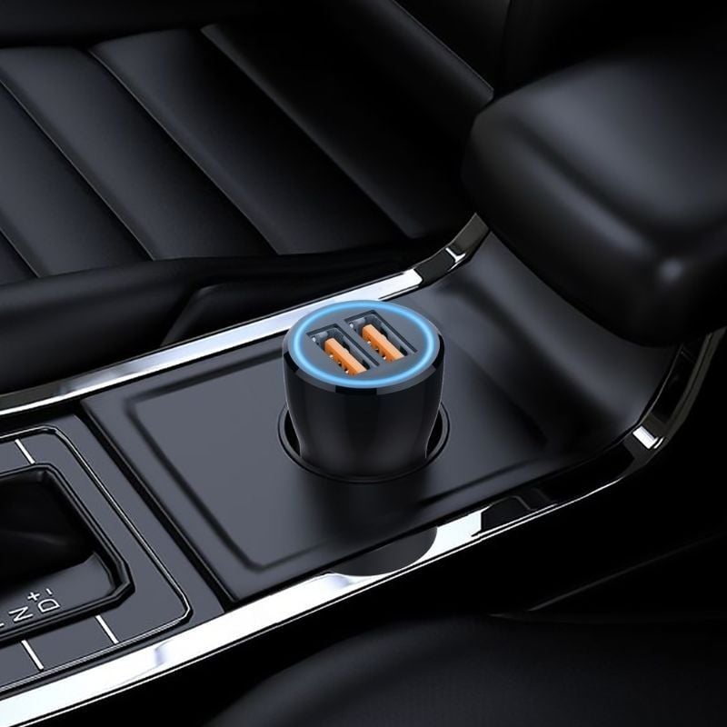 Carregador de Automóvel Tech One Tech TEC2803 / 2xusb + Cabo USB Tipo C / 12W