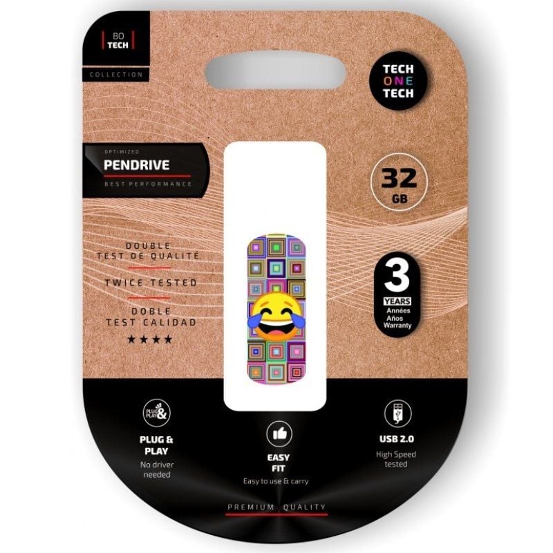 Unidade Flash 32GB Tech One Tech Emoji Meparto USB 2.0