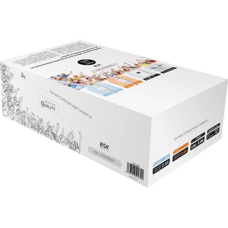 Suporte de Exposição BSK Tech One TEC2991 / Inclui 10 Carregadores, 20 Cabos BASIK e 10 Auriculares