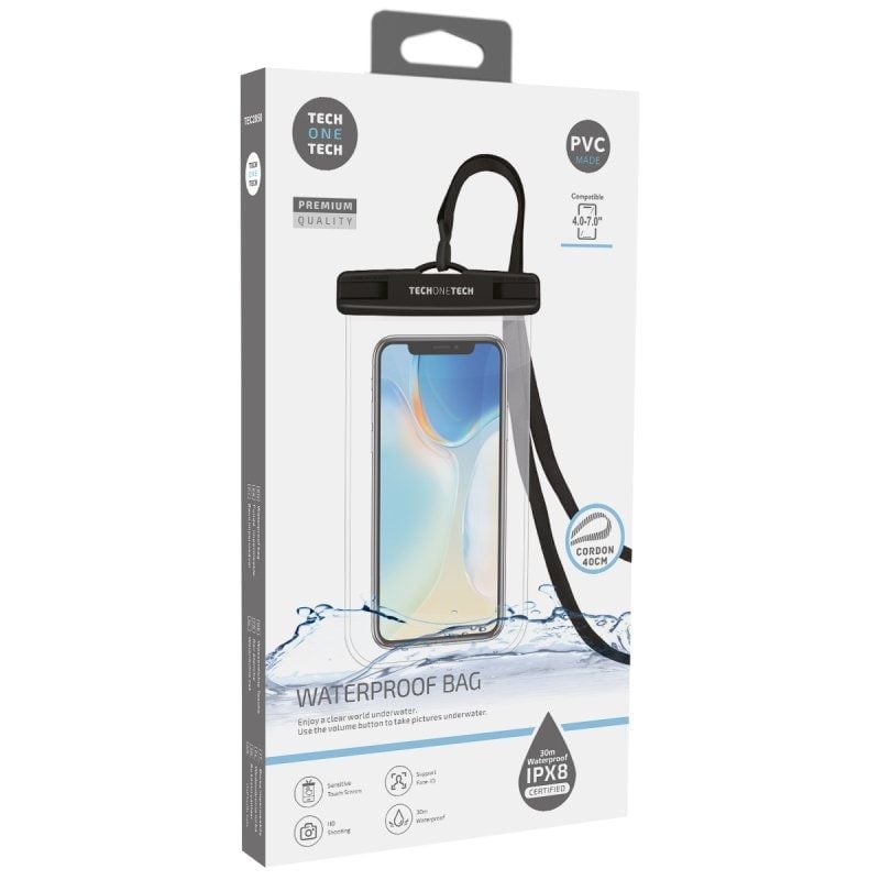 Estojo Universal À Prova de Água para Smartphone Tech One Tech TEC2850 / Até 7" / Até 7
