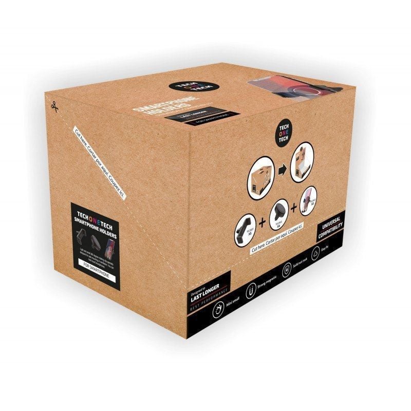 Expositor de Suporte de Smartphone para Automóvel Tech One Tech TEC2824 / Inclui 12 Unidades.