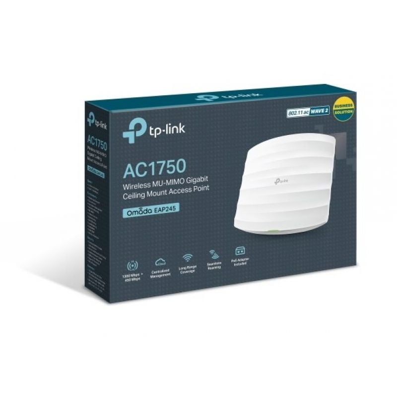 Tp-link Omada EAP245 Ponto de Acesso sem Fios Poe 1700mbps / 2,4 Ghz 5ghz / Antena 4dbi / Wifi 802.…