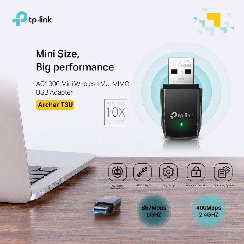 Tp-link Archer T3U AC1300 / 1300mbps USB - Mini Adaptador Wifi