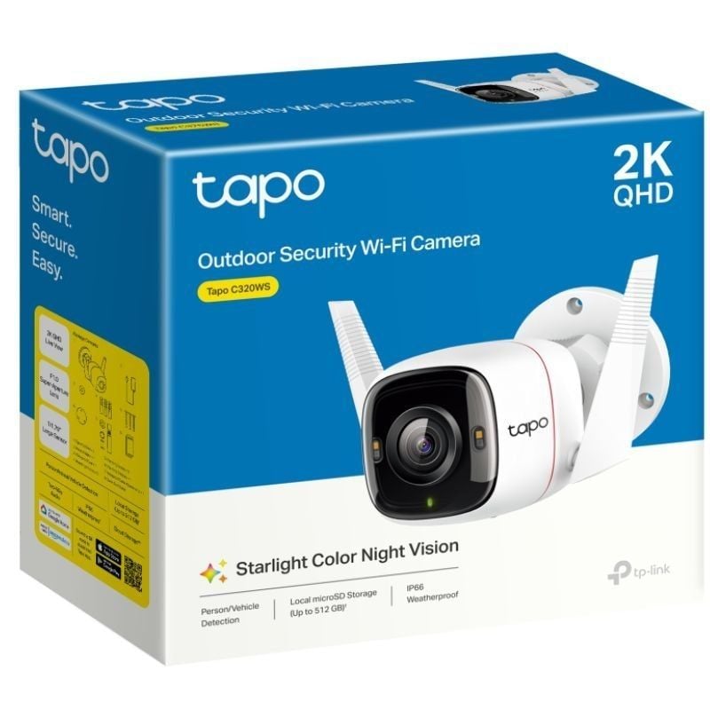 Tp-link Tapo C320WS Câmara de Videovigilância / Visão Nocturna / Controlo a Partir da APP