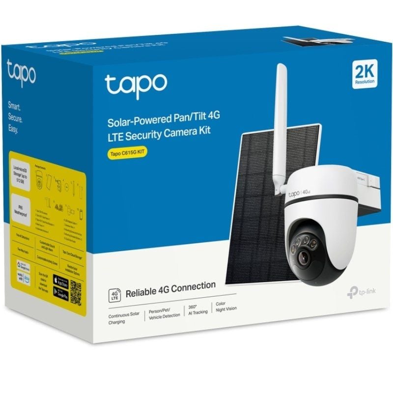 Kit de Câmara de Videovigilância Tp-link Tapo C615G / Visão Noturna / Controlo Através da Aplicação…