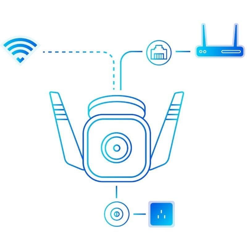 Câmara de Videovigilância Tp-link Tapo TC65 / Visão Nocturna / Controlo a Partir da APP