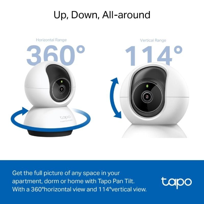 Tp-link Tapo TC72 Câmara de Videovigilância / 360º / Visão Nocturna / Controlo a Partir da APP