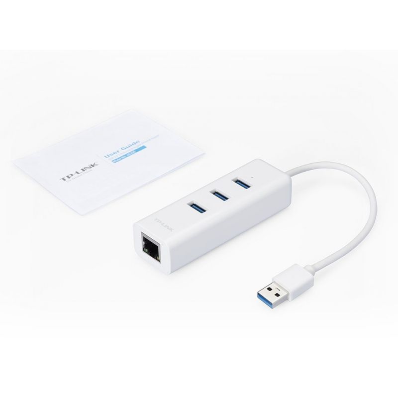 Hub USB 3.0 Tp-link UE330 / 3xusb / 1xrj45 / Branco
