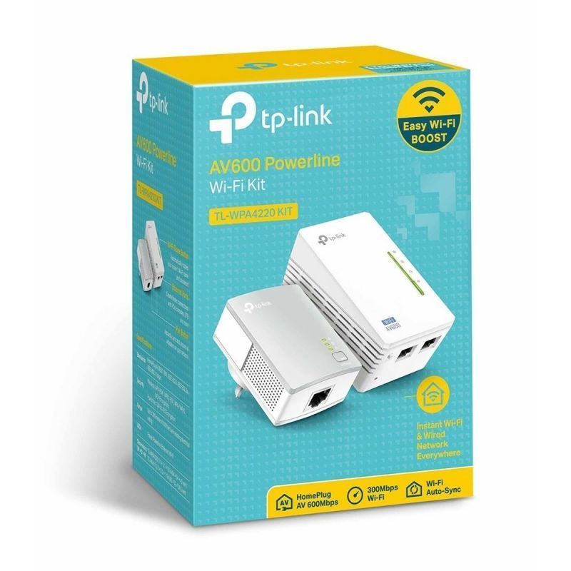 Adaptador Powerline Tp-link Wpa4220kit 500mbps / 300m de Alcance / Conjunto de 2