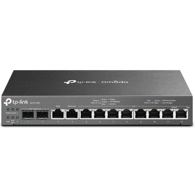 Tp-link Omada ER7212PC / Router VPN Multi-wan de 12 Portas