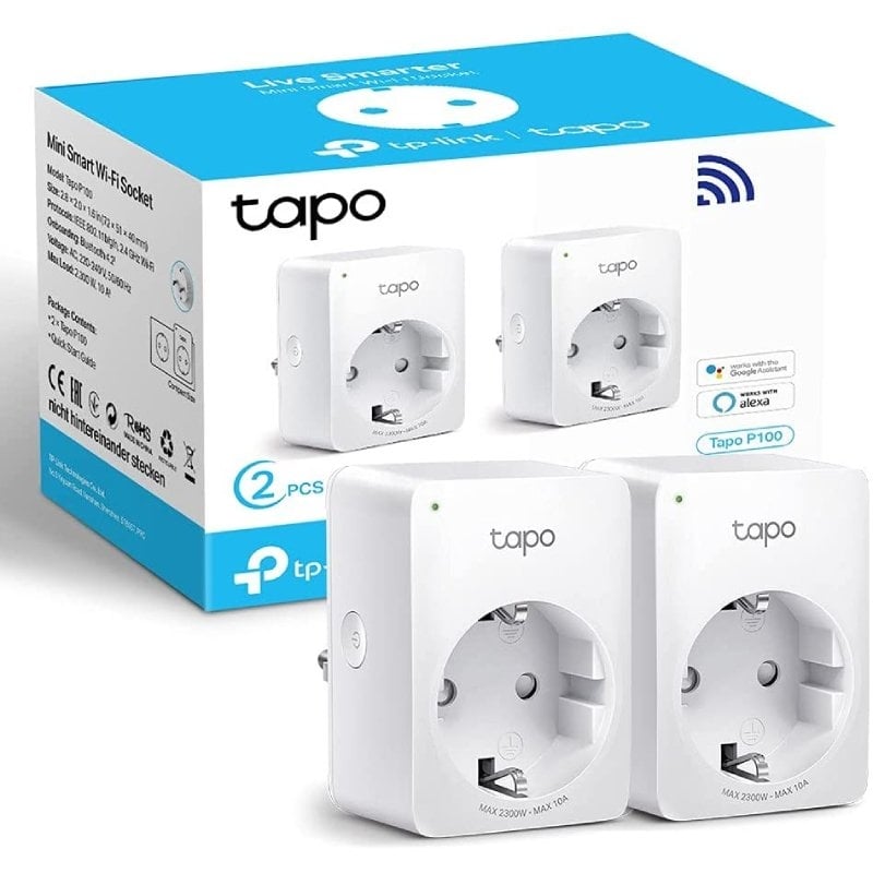 Prise Wi-fi Inteligente Tp-link Tapo P100 / Conjunto de 2