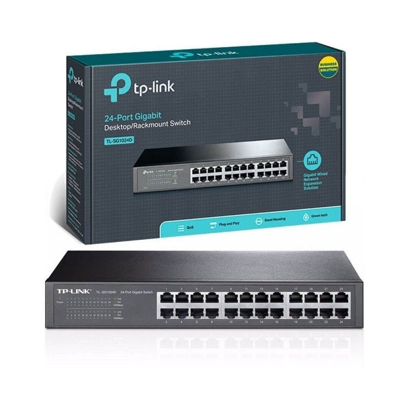 Tp-link 24P GIGA Switch 24 Portas / Rj-45 10 / 100 / 1000